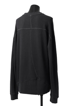 画像をギャラリービューアに読み込む, thomkrom OVERLOCKED RELAX L/S TOPS / FRENCH TERRY ORGANIC (BLACK)