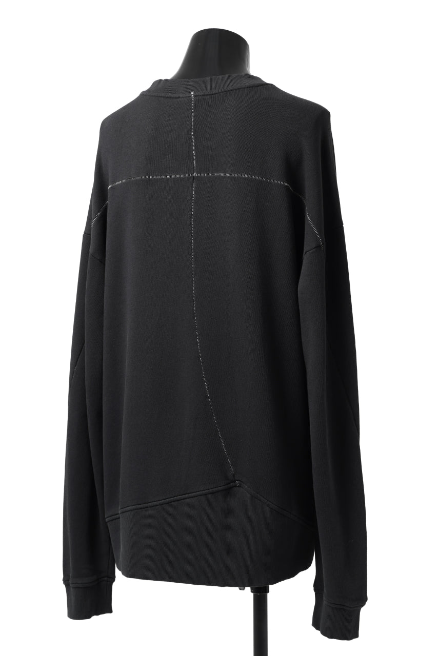 画像をギャラリービューアに読み込む, thomkrom OVERLOCKED RELAX L/S TOPS / FRENCH TERRY ORGANIC (BLACK)