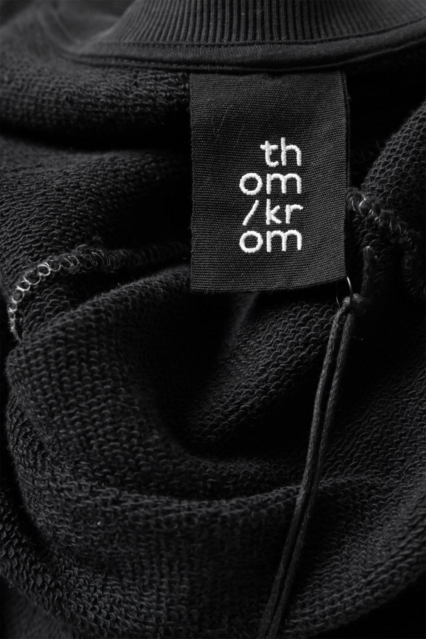 画像をギャラリービューアに読み込む, thomkrom OVERLOCKED RELAX L/S TOPS / FRENCH TERRY ORGANIC (BLACK)
