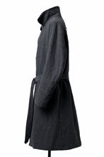 画像をギャラリービューアに読み込む, daub OFFICERS OVER COAT / VIRGIN WOOL + METALLIC FIBER (DARK GREY)