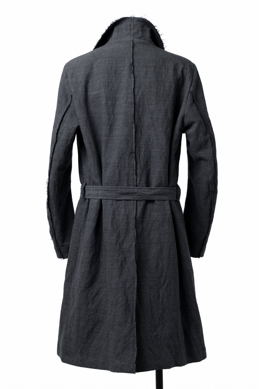画像をギャラリービューアに読み込む, daub OFFICERS OVER COAT / VIRGIN WOOL + METALLIC FIBER (DARK GREY)