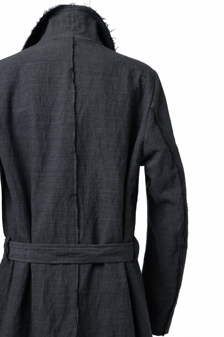 画像をギャラリービューアに読み込む, daub OFFICERS OVER COAT / VIRGIN WOOL + METALLIC FIBER (DARK GREY)