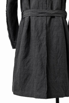 画像をギャラリービューアに読み込む, daub OFFICERS OVER COAT / VIRGIN WOOL + METALLIC FIBER (DARK GREY)