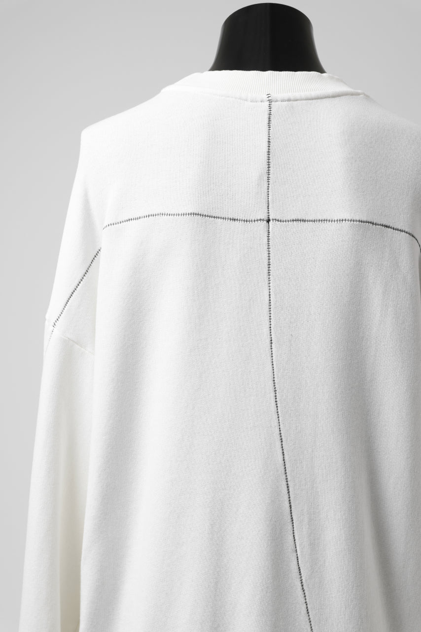 画像をギャラリービューアに読み込む, thomkrom OVERLOCKED RELAX L/S TOPS / FRENCH TERRY ORGANIC (OFF WHITE)