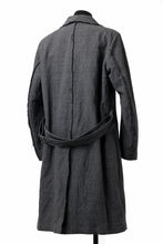 画像をギャラリービューアに読み込む, daub OFFICERS OVER COAT / VIRGIN WOOL + METALLIC FIBER (DARK GREY)