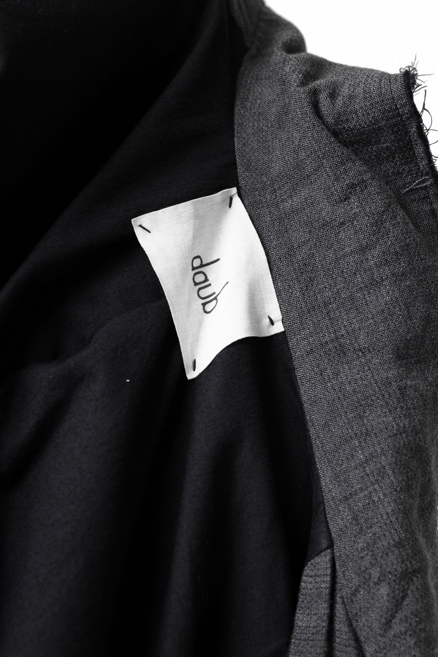 画像をギャラリービューアに読み込む, daub OFFICERS OVER COAT / VIRGIN WOOL + METALLIC FIBER (DARK GREY)