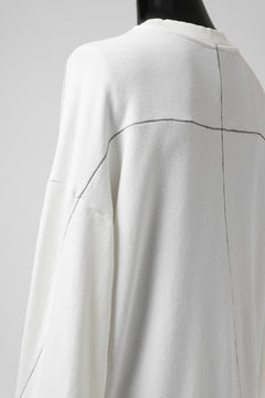 画像をギャラリービューアに読み込む, thomkrom OVERLOCKED RELAX L/S TOPS / FRENCH TERRY ORGANIC (OFF WHITE)