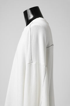 画像をギャラリービューアに読み込む, thomkrom OVERLOCKED RELAX L/S TOPS / FRENCH TERRY ORGANIC (OFF WHITE)