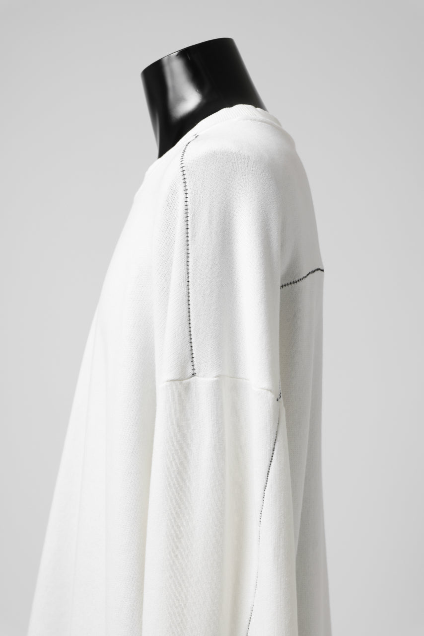 画像をギャラリービューアに読み込む, thomkrom OVERLOCKED RELAX L/S TOPS / FRENCH TERRY ORGANIC (OFF WHITE)