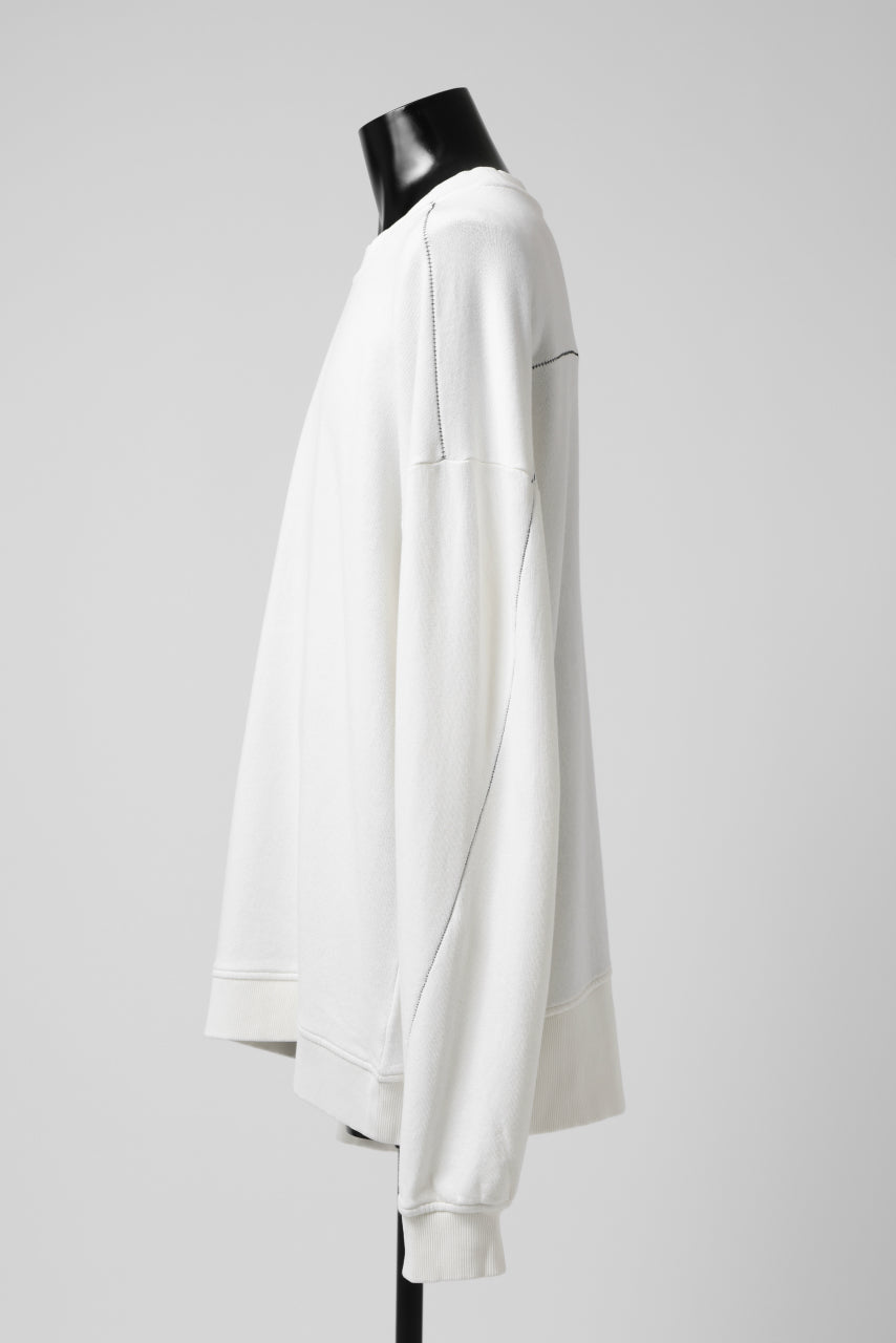 画像をギャラリービューアに読み込む, thomkrom OVERLOCKED RELAX L/S TOPS / FRENCH TERRY ORGANIC (OFF WHITE)