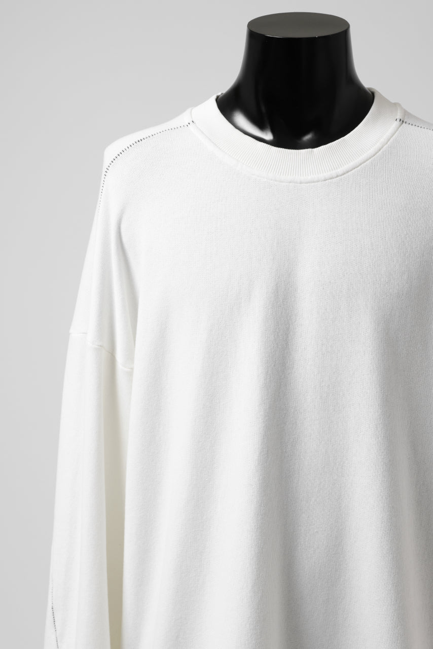 画像をギャラリービューアに読み込む, thomkrom OVERLOCKED RELAX L/S TOPS / FRENCH TERRY ORGANIC (OFF WHITE)