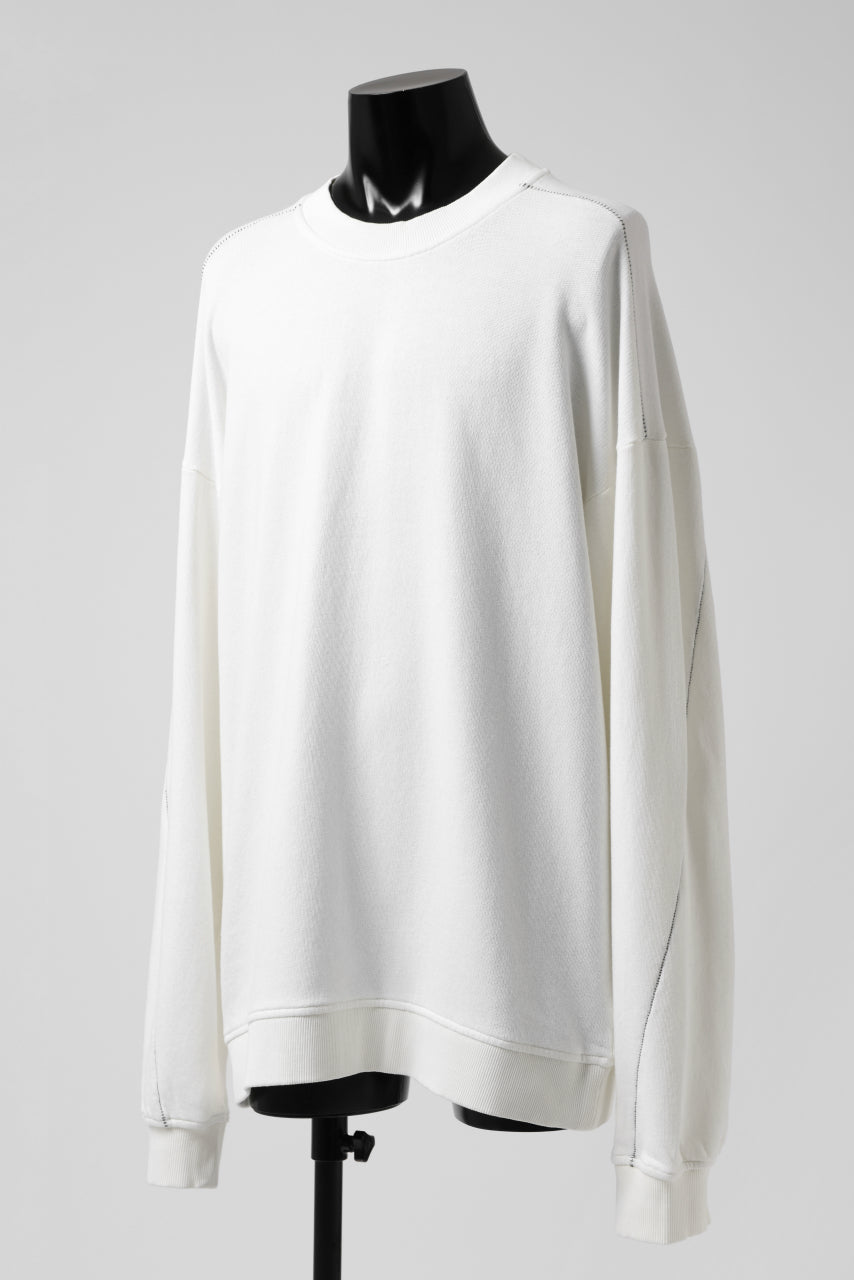 画像をギャラリービューアに読み込む, thomkrom OVERLOCKED RELAX L/S TOPS / FRENCH TERRY ORGANIC (OFF WHITE)