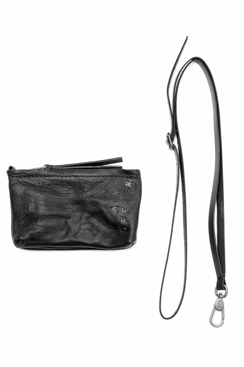 画像をギャラリービューアに読み込む, PAL OFFNER KEY BAG with STRAP HOLDER / CALF LEATHER (BLACK)