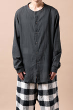画像をギャラリービューアに読み込む, Hannibal. Collarless Shirt / Jos 132. (ANTHRACITE)