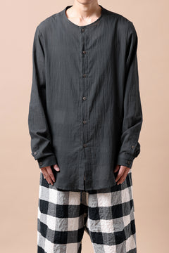 画像をギャラリービューアに読み込む, Hannibal. Collarless Shirt / Jos 132. (ANTHRACITE)