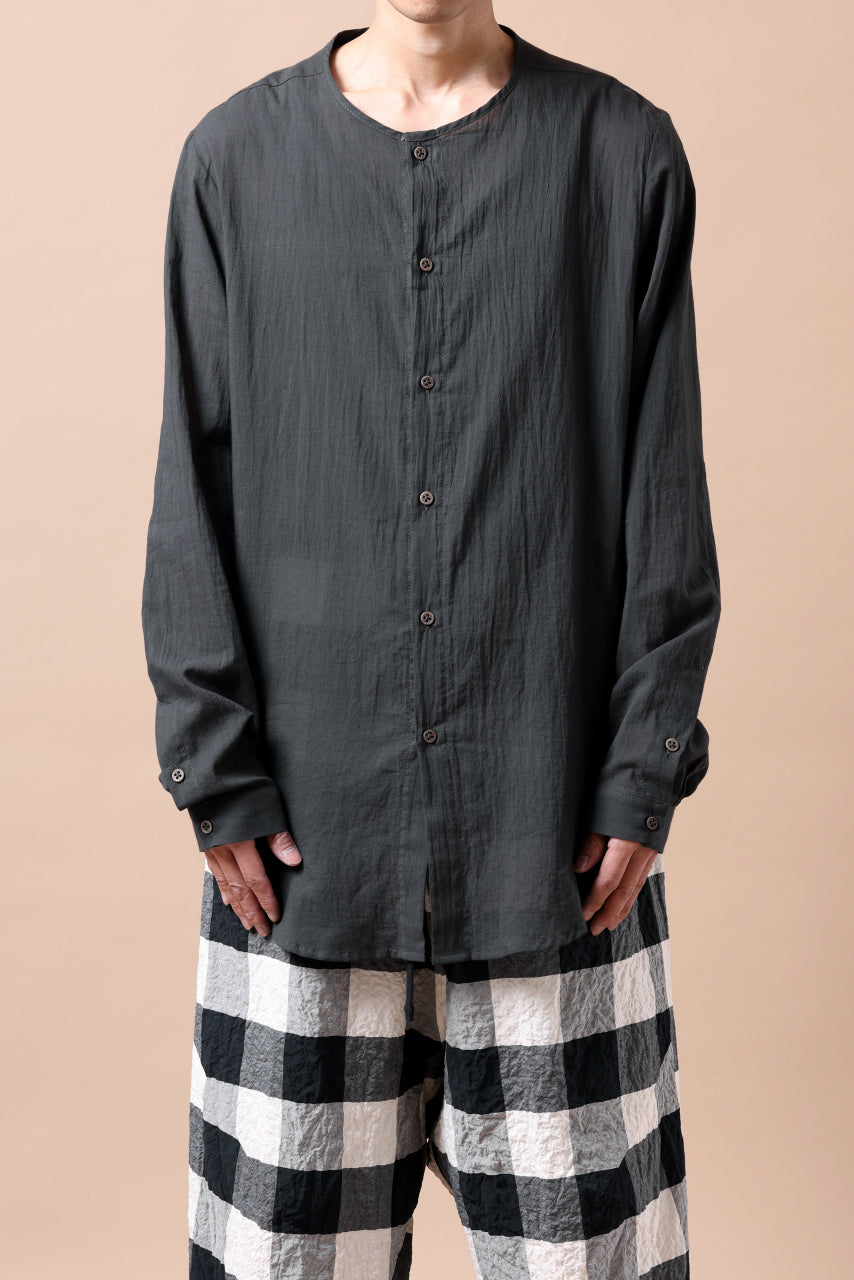 画像をギャラリービューアに読み込む, Hannibal. Collarless Shirt / Jos 132. (ANTHRACITE)