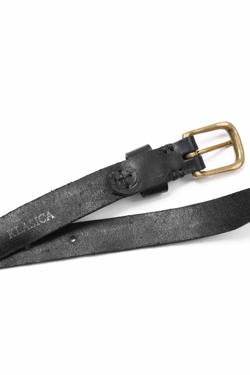 画像をギャラリービューアに読み込む, KLASICA exclusive NARROW LEATHER BELT / TEMPESTI ELBAMATTE (BLACK)