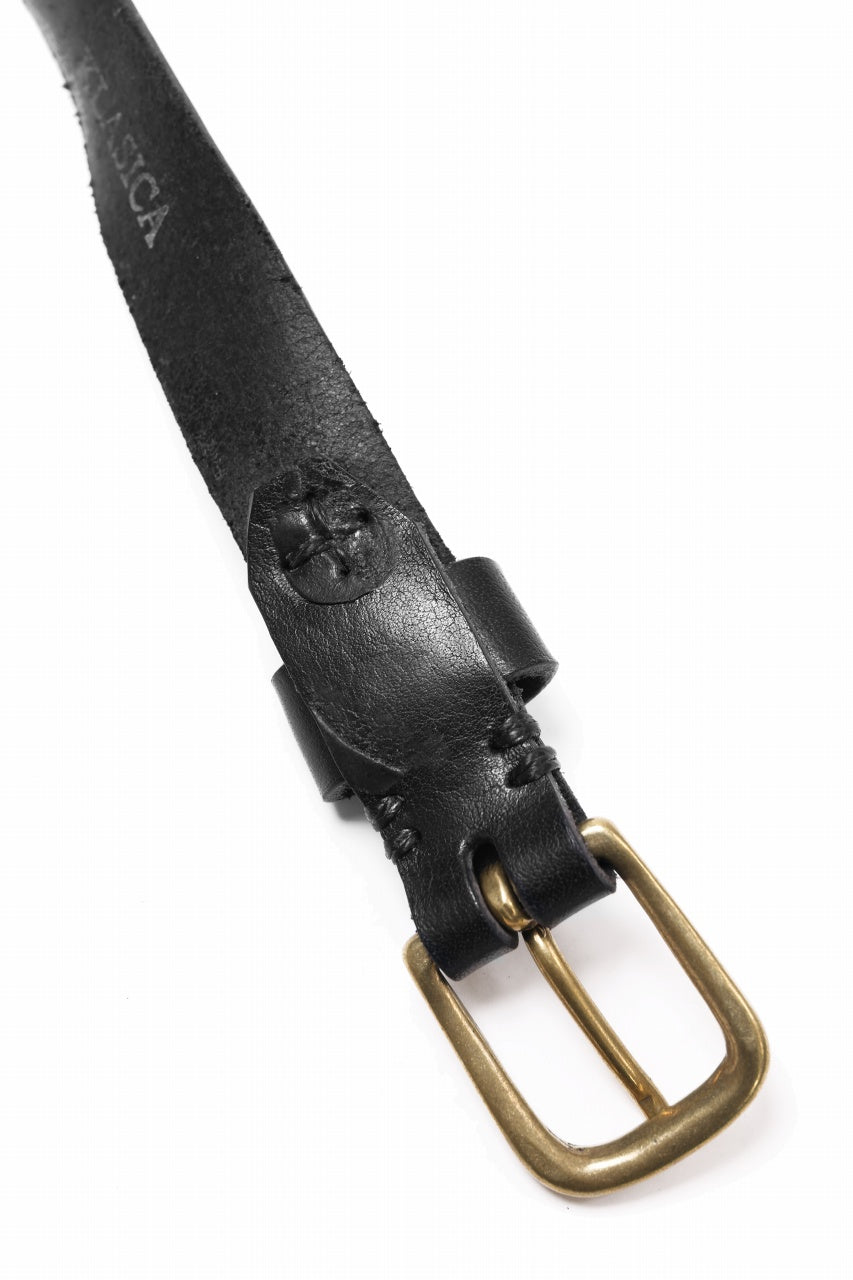 画像をギャラリービューアに読み込む, KLASICA exclusive NARROW LEATHER BELT / TEMPESTI ELBAMATTE (BLACK)