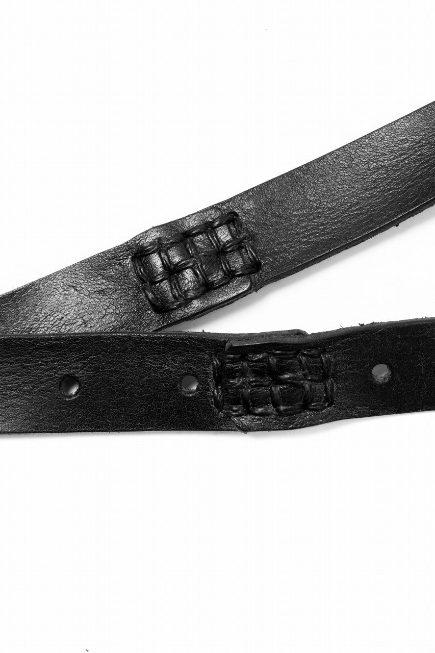 画像をギャラリービューアに読み込む, KLASICA exclusive NARROW LEATHER BELT / TEMPESTI ELBAMATTE (BLACK)