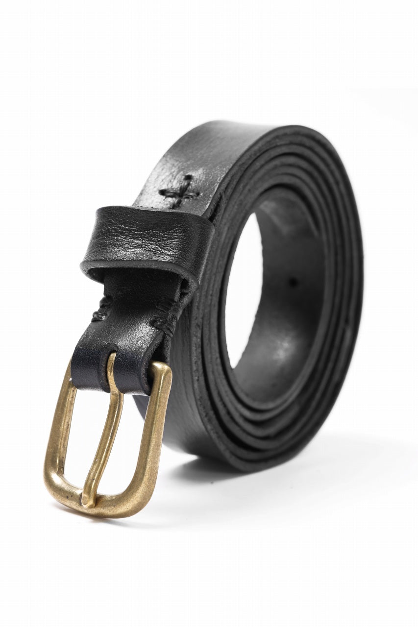画像をギャラリービューアに読み込む, KLASICA exclusive NARROW LEATHER BELT / TEMPESTI ELBAMATTE (BLACK)