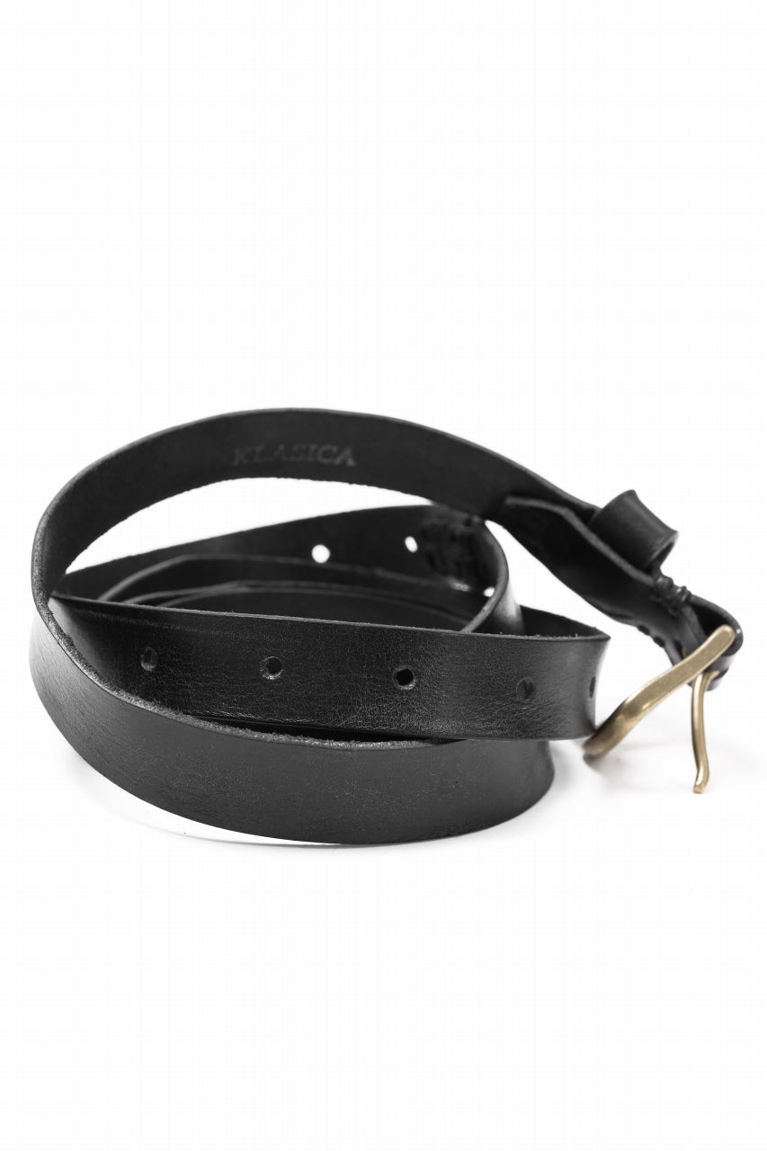 画像をギャラリービューアに読み込む, KLASICA exclusive NARROW LEATHER BELT / TEMPESTI ELBAMATTE (BLACK)