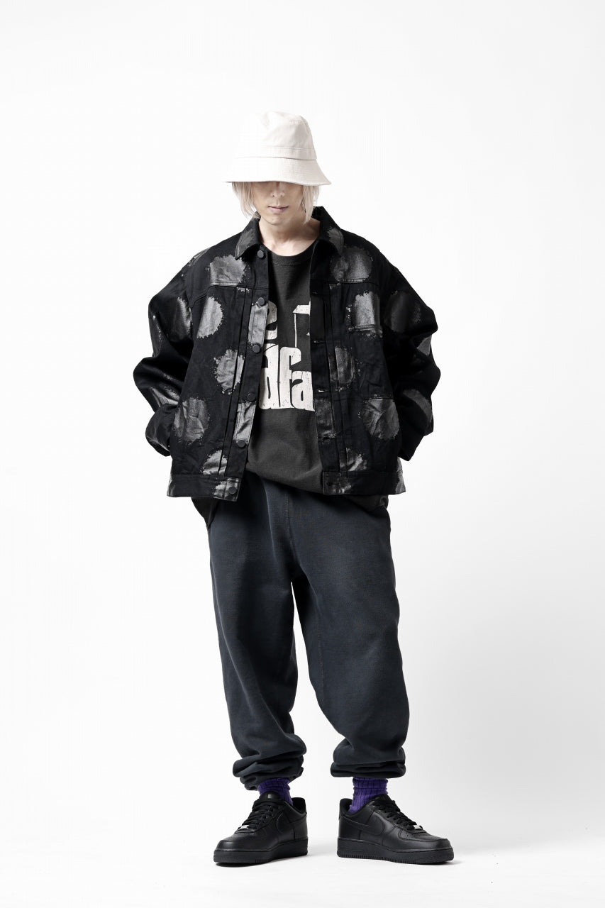 画像をギャラリービューアに読み込む, DEFORMATER.® THREE PROCESSING SWEAT JOGGER PANT - DYED/BIO/FROST EFFECT (VINTAGE BLACK)