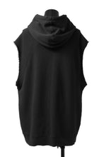 画像をギャラリービューアに読み込む, thomkrom SLEEVELESS HOODIE TOPS  / FRENCH TERRY ORGANIC (BLACK)