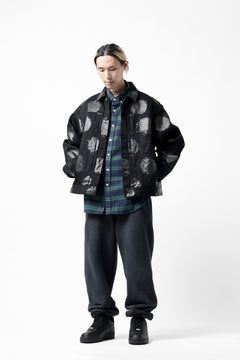 画像をギャラリービューアに読み込む, DEFORMATER.® THREE PROCESSING SWEAT JOGGER PANT - DYED/BIO/FROST EFFECT (VINTAGE BLACK)