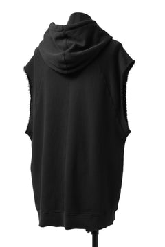 画像をギャラリービューアに読み込む, thomkrom SLEEVELESS HOODIE TOPS  / FRENCH TERRY ORGANIC (BLACK)