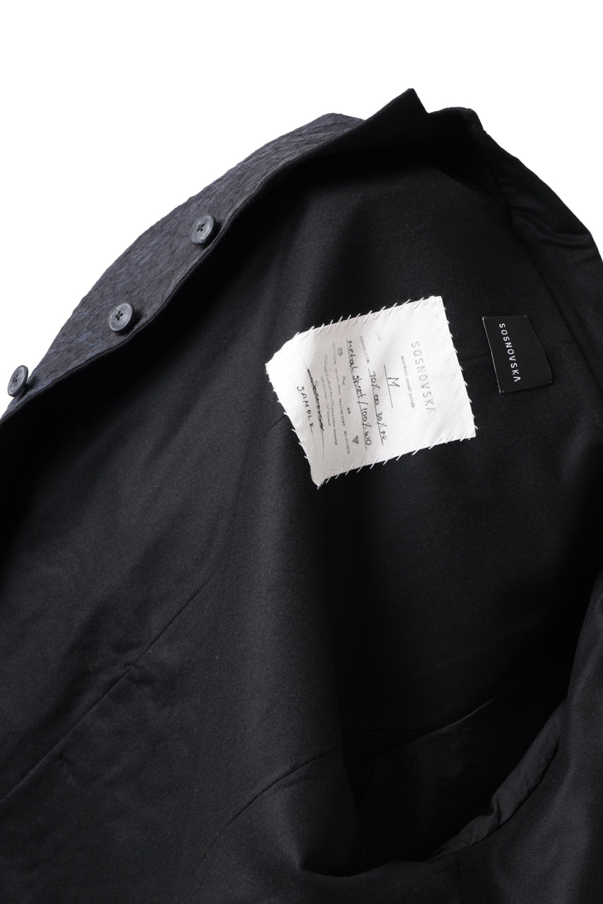 画像をギャラリービューアに読み込む, SOSNOVSKA STEEL SHEET TRENCH COAT (BLACK)