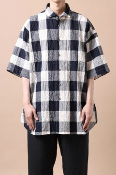 画像をギャラリービューアに読み込む, forme d'expression Short Sleeve Oversized Shirt (Big Check)
