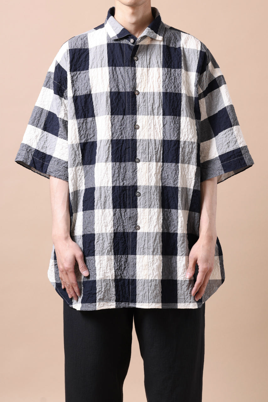 画像をギャラリービューアに読み込む, forme d'expression Short Sleeve Oversized Shirt (Big Check)