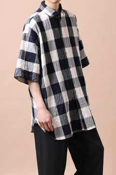 画像をギャラリービューアに読み込む, forme d'expression Short Sleeve Oversized Shirt (Big Check)