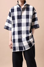 画像をギャラリービューアに読み込む, forme d'expression Short Sleeve Oversized Shirt (Big Check)