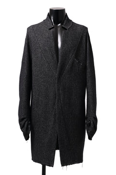 画像をギャラリービューアに読み込む, SOSNOVSKA CASHMERE MELANGE LONG JACKET (BLACK MIX)