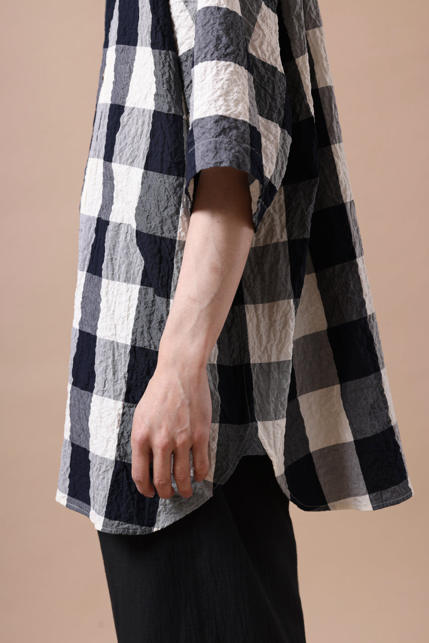 画像をギャラリービューアに読み込む, forme d'expression Short Sleeve Oversized Shirt (Big Check)