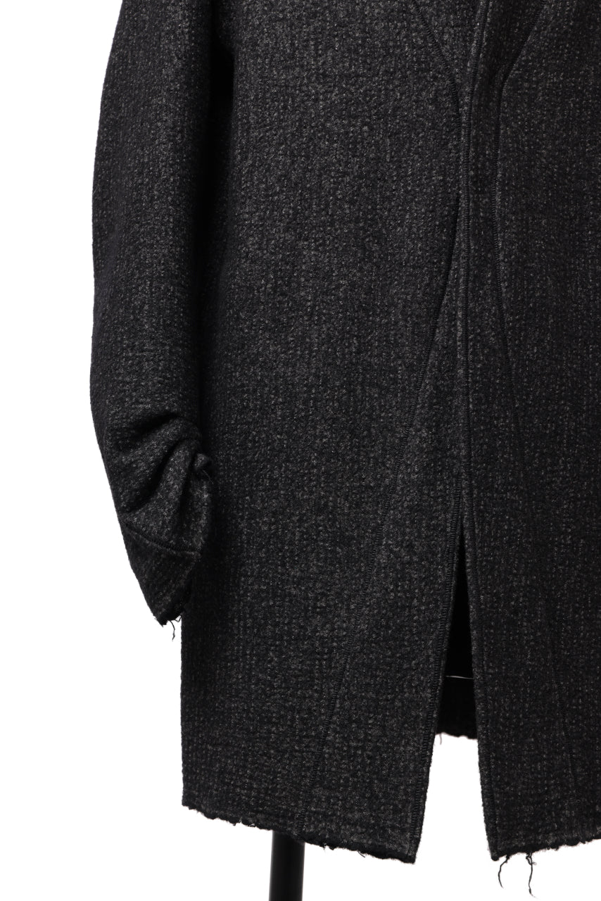 画像をギャラリービューアに読み込む, SOSNOVSKA CASHMERE MELANGE LONG JACKET (BLACK MIX)