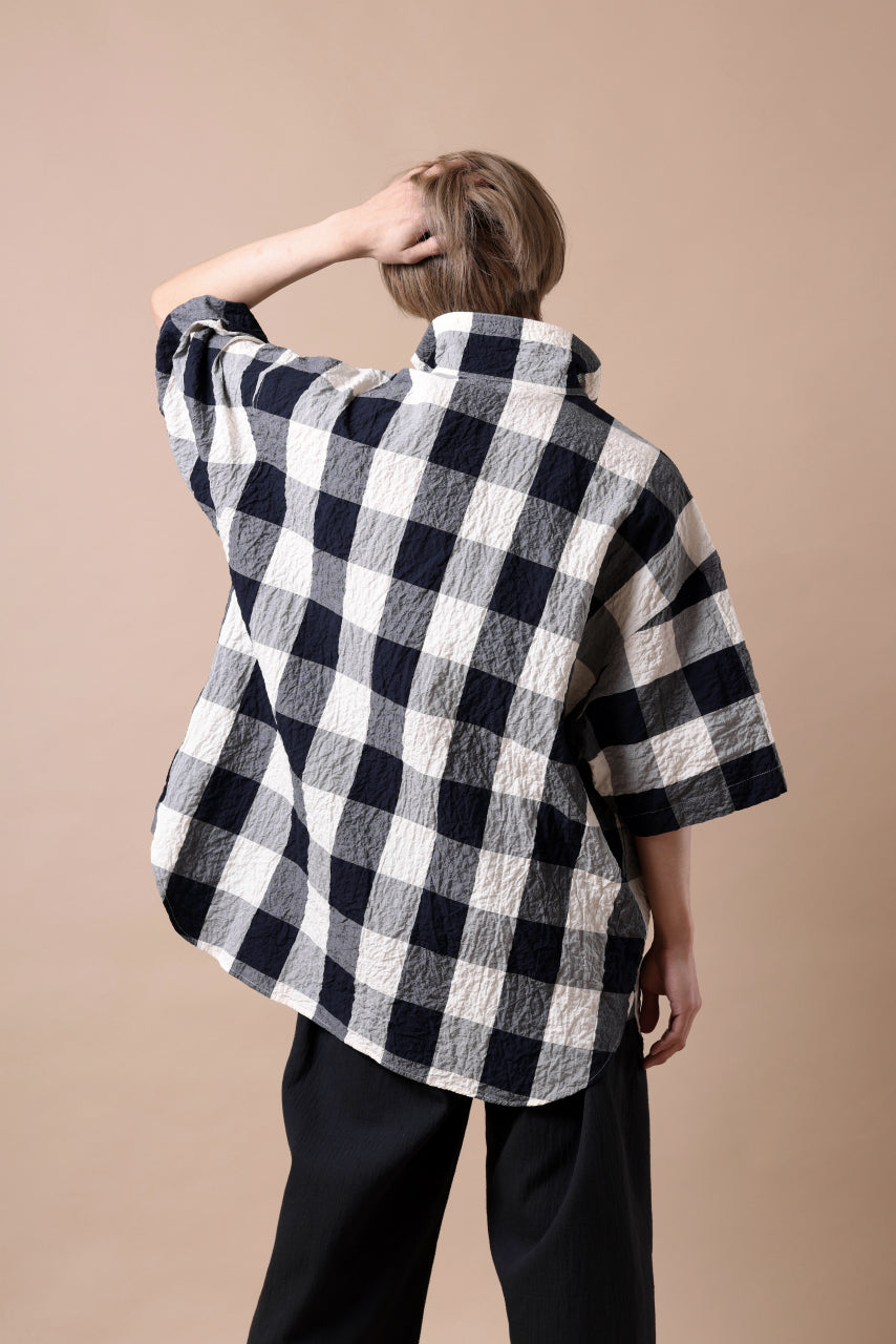 画像をギャラリービューアに読み込む, forme d'expression Short Sleeve Oversized Shirt (Big Check)