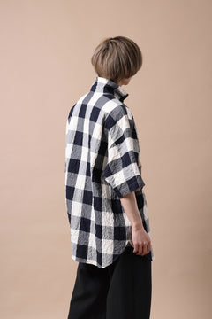 画像をギャラリービューアに読み込む, forme d'expression Short Sleeve Oversized Shirt (Big Check)