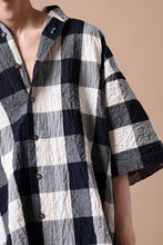 画像をギャラリービューアに読み込む, forme d'expression Short Sleeve Oversized Shirt (Big Check)