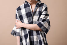 画像をギャラリービューアに読み込む, forme d'expression Short Sleeve Oversized Shirt (Big Check)