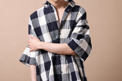 画像をギャラリービューアに読み込む, forme d'expression Short Sleeve Oversized Shirt (Big Check)
