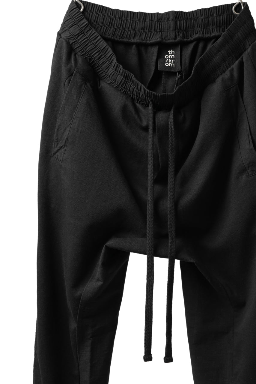 画像をギャラリービューアに読み込む, thomkrom SNAP BUTTON SLITS JOGGER PANTS / COMBI ELASTIC (BLACK)