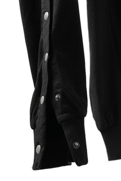 画像をギャラリービューアに読み込む, thomkrom SNAP BUTTON SLITS JOGGER PANTS / COMBI ELASTIC (BLACK)