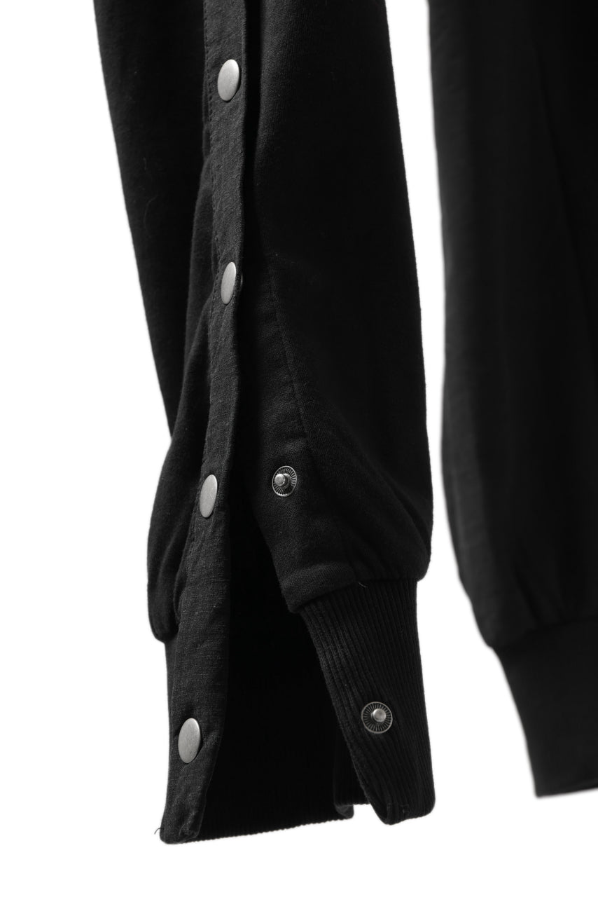 画像をギャラリービューアに読み込む, thomkrom SNAP BUTTON SLITS JOGGER PANTS / COMBI ELASTIC (BLACK)