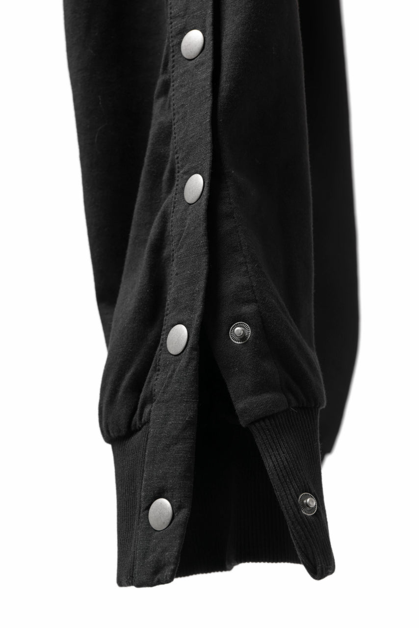 画像をギャラリービューアに読み込む, thomkrom SNAP BUTTON SLITS JOGGER PANTS / COMBI ELASTIC (BLACK)