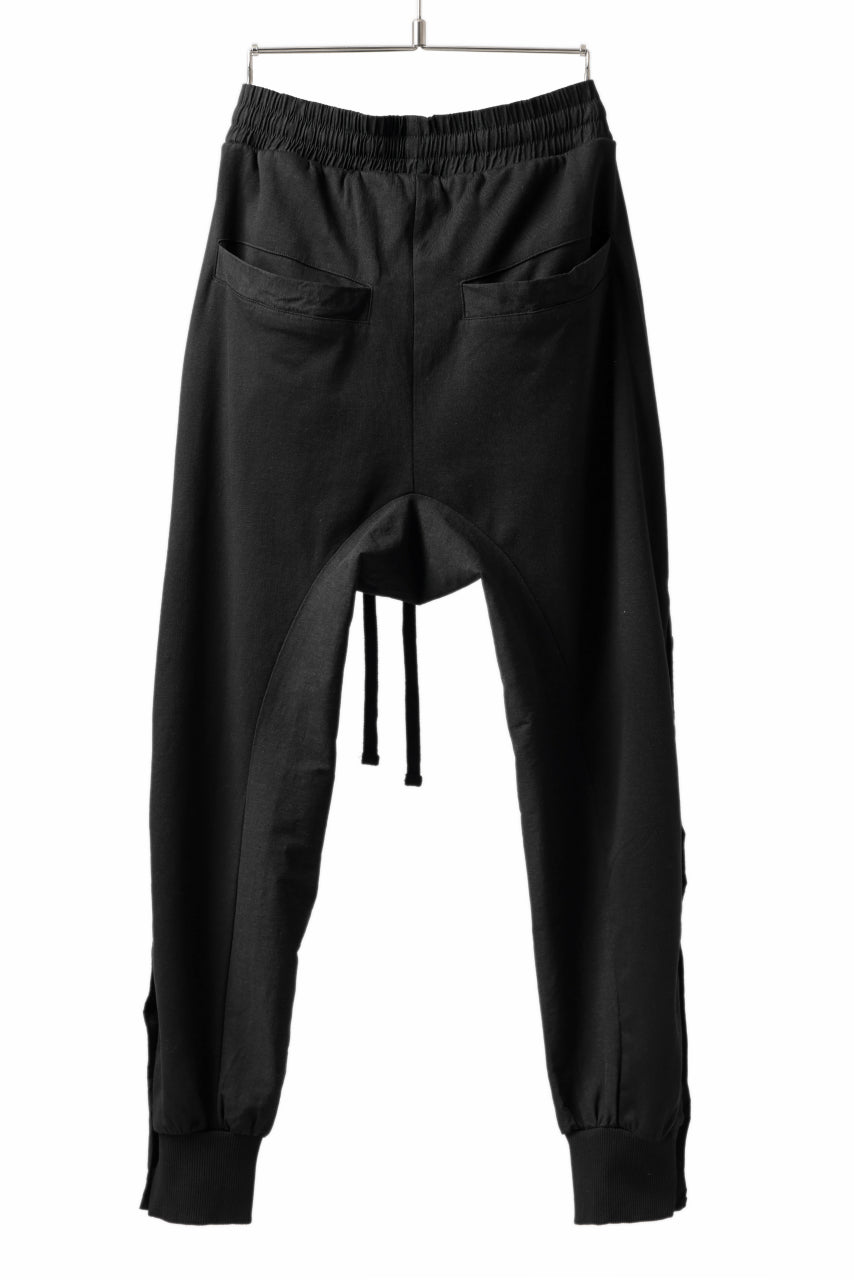 画像をギャラリービューアに読み込む, thomkrom SNAP BUTTON SLITS JOGGER PANTS / COMBI ELASTIC (BLACK)