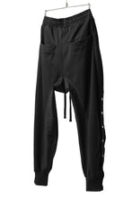 画像をギャラリービューアに読み込む, thomkrom SNAP BUTTON SLITS JOGGER PANTS / COMBI ELASTIC (BLACK)