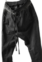 Load image into Gallery viewer, thomkrom DROP CROTCH JOGGER PANTS / DYEING ELASTIC WOVEN (BLACK OIL)