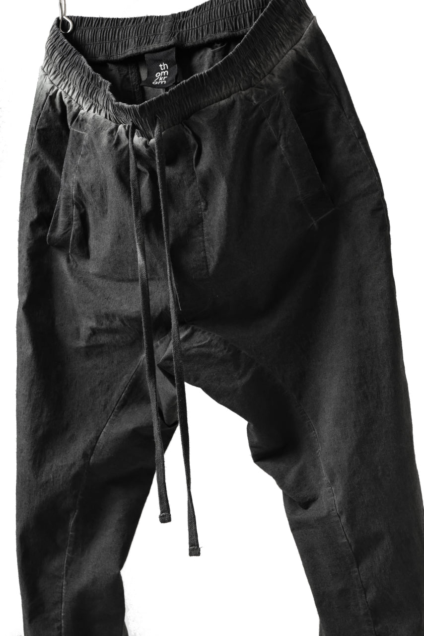 Load image into Gallery viewer, thomkrom DROP CROTCH JOGGER PANTS / DYEING ELASTIC WOVEN (BLACK OIL)